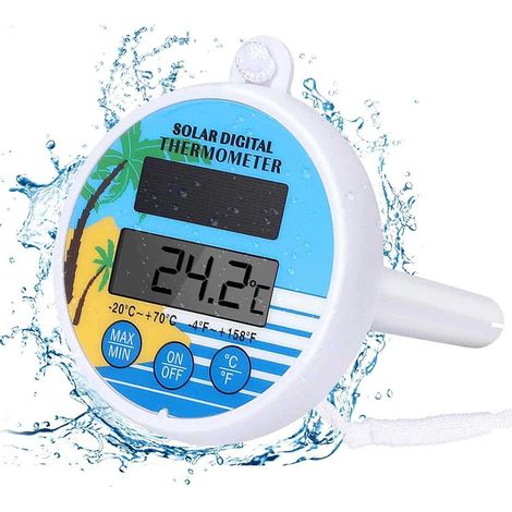 Termometro solare per piscina, misurazione della temperatura con display LCD, indicatore digitale della temperatura per piscina, termometro solare galleggiante per vasche idromassaggio, laghetti, vasc (1/5)