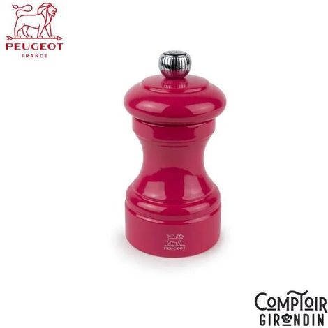 Peugeot Molinillo de pimienta manual de madera lacada rosa chicle (1/3)