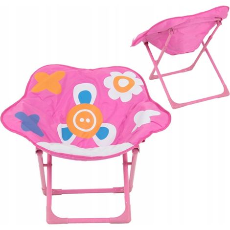 Silla de jardín infantil, flor rosa
