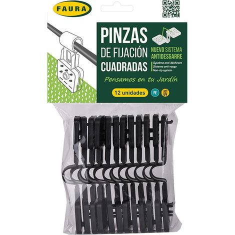 Colliers de fixation carrés, blister de 12 unités.
