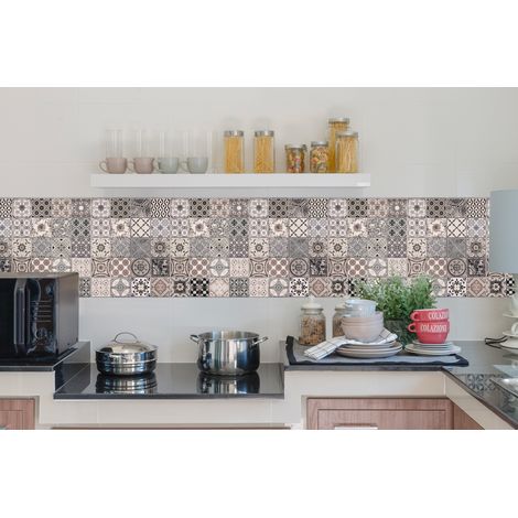 Paraschizzi Cucina Da Parete Pannello Adesivo Prodotto Italiano Con Inchiostro Atossico, Ignifugo e Resistente all'Acqua Paraschizzo ParaSpruzzo Per Arredamento ParaschizziMarsiglia - 50x450cm