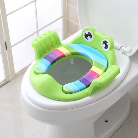 DEESSE SHOP - Siège d'entraînement de toilette pour bébé, siège de sécurité pour enfant avec accoudoirs filles garçons formation de toilette en plein air voyage bébé tapis de pot (1/4)