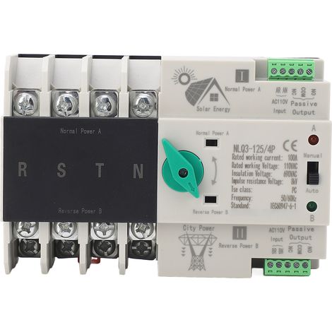 Changement de réponse rapide du commutateur de transfert automatique à double puissance 110VAC 63A 4P (1/5)