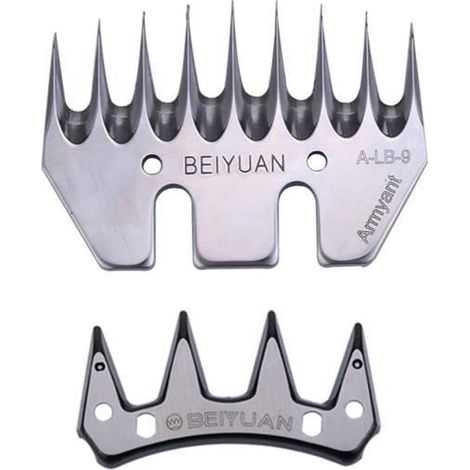 BEIYAN Lame tondeuse 9 dents droites pour tonte mouton bétail chèvre en acier inoxidable (1/4)
