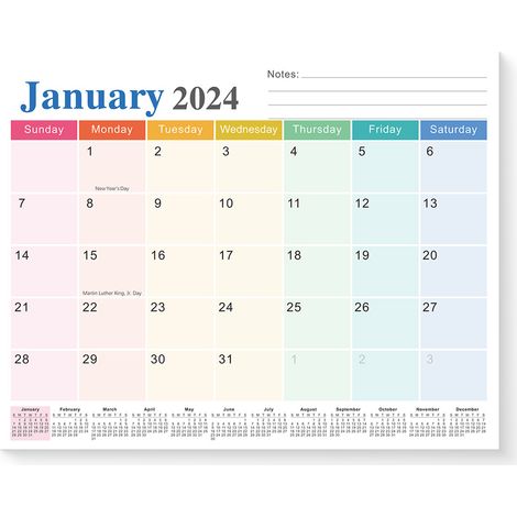 Calendrier Murale Magnetique - Calendrier Plannificateur Mensuel 2024 - Pour Frigo ou Mur - Format A3 - Avec Espaces Notes et Rendez-Vous - 1 Pièce (1/5)