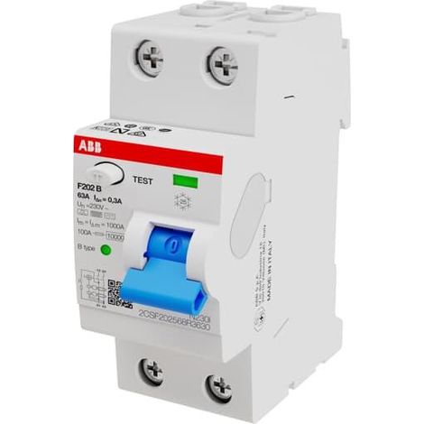 Interrupteur Différentiel Type B F202 B-63/0.3 2CSF202568R3630 ABB T234185
