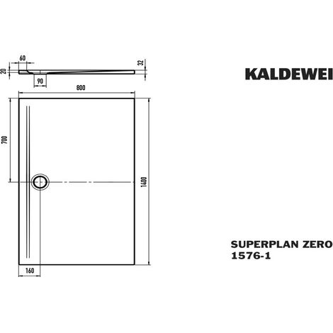 KALDEWEI 357600032676 DW SUPERPLAN ZERO Mod.1576-1NP, 800x