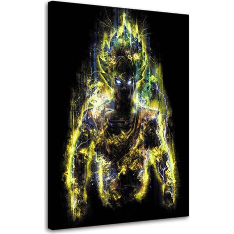 Stampa su tela, Goku l'eroe dell'anime - 60x90 (1/4)