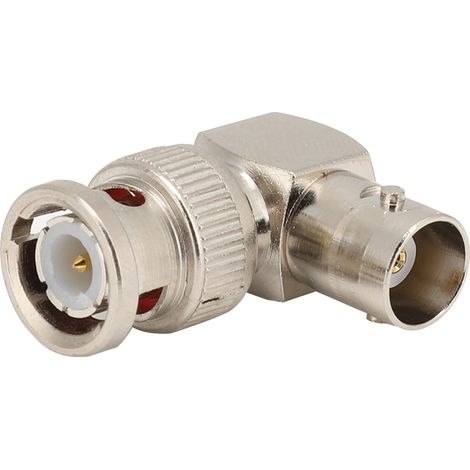 Adaptateur BNC Angle Droit - Mâle vers Femelle - 90 Degrés - RF Coaxial - 2 Pièces