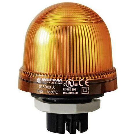 Werma Signaltechnik Signalleuchte 815.300.00 815.300.00 Gelb Dauerlicht 12 V/AC, 12 V/DC, 24 V/AC, (1/3)