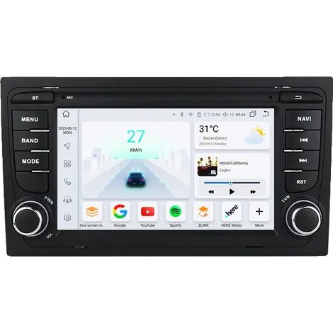 Radio de coche, tamaño de pantalla, compatibilidad con smartphones, compatible con Audi A4 B9 B8 B7 B6 S4 RS4 SEAT Exeo, S8 AHD (1/2)