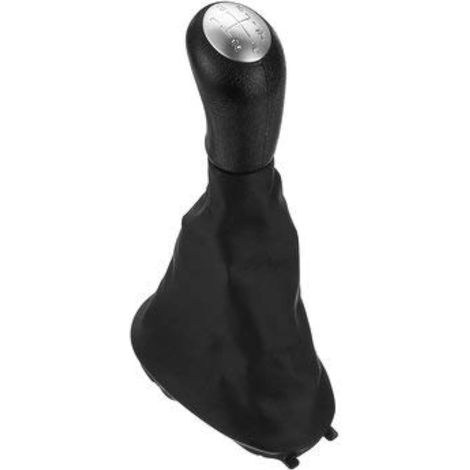 Pommeau de Levier de Vitesses à 5 Vitesses avec Cache-Soufflet Compatible avec Renault Dacia Logan MK1 2005-2014 Sandero MK1 2007-2014 Stepway 2011 - 1