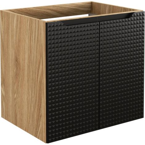 Meuble sous-vasque à portes 60 cm - H 57 x L 60 x P 46 cm - Splendor Black - Livraison gratuite (1/3)