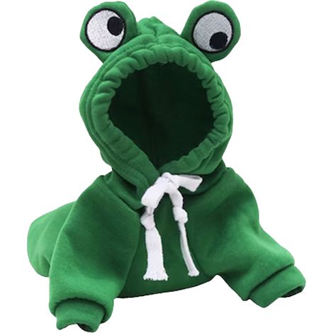 Vêtements pour animaux de compagnie - Sweat à capuche transformable en grenouille de dessin animé - Vert S (1/5)