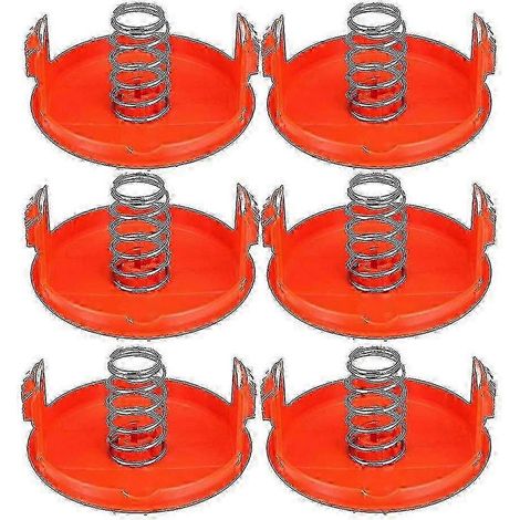 Bouchon de bobine de rechange pour coupe-bordures, remplace RC-100-P, RC100P (6 bouchons, 6 ressorts) (1/5)