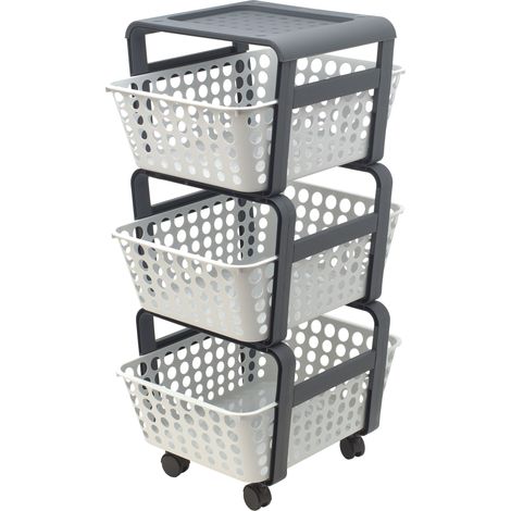 CARRELLO DA CUCINA MODULA A 3 CESTE C/RUOTE- 4,0 pz