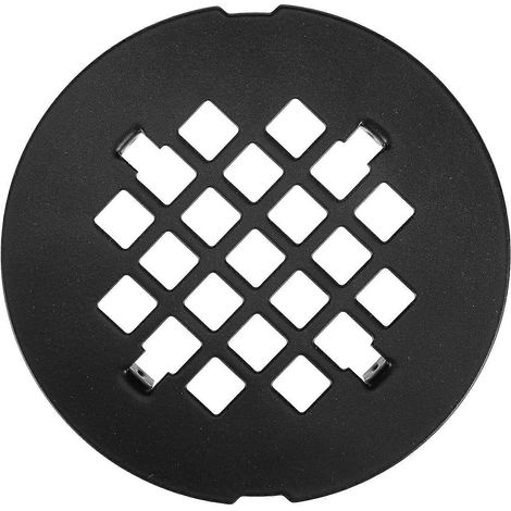 Grille de douche ronde en acier inoxydable, couvercle de bonde de sol de douche à enclenchement de 4-1/4 po de diamètre extérieur, couvercle de bonde de sol de remplacement rond, facile à installer (n (1/5)