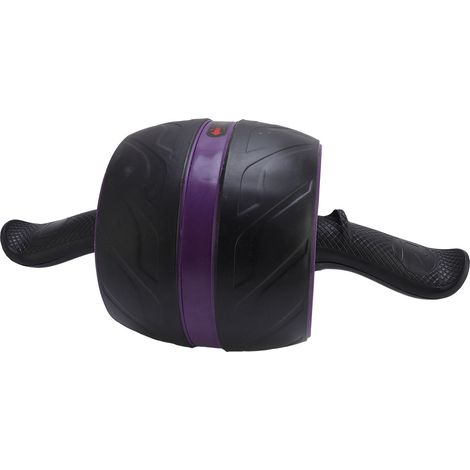 Roue abdominale portable et silencieuse avec poignées confortables pour vos exercices à domicile. Idéale pour la musculation et le fitness à domicile. (1/5)