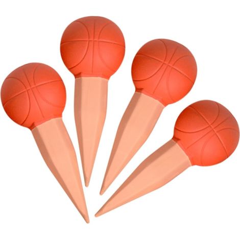 Lot de 4 dispositifs d'arrosage automatique pour plantes en forme de ballon de basket en céramique (1/5)