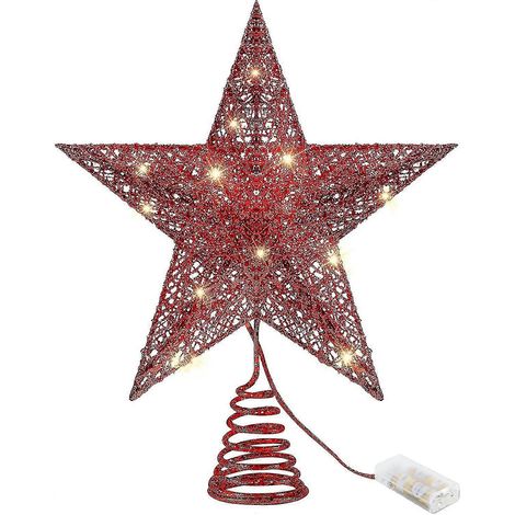 Étoile de sapin de Noël avec lumières LED pour décorer votre sapin. À poser sur une table. (1/3)