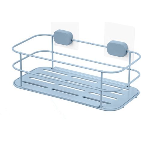 Étagère murale auto-adhésive bleue - COMPACTOR - 30 x 15.8 x H.16 CM - Bleu pastel