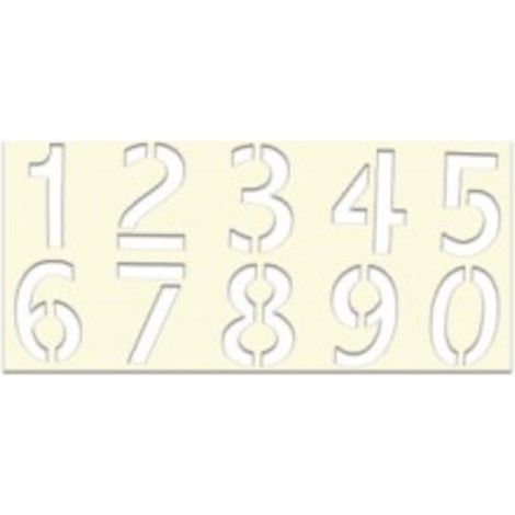 POCHOIR SOPPEC LETTRE 0 À 9 EN PVC 1MM D'ÉPAISSEUR RÉUTILISABLE -451722