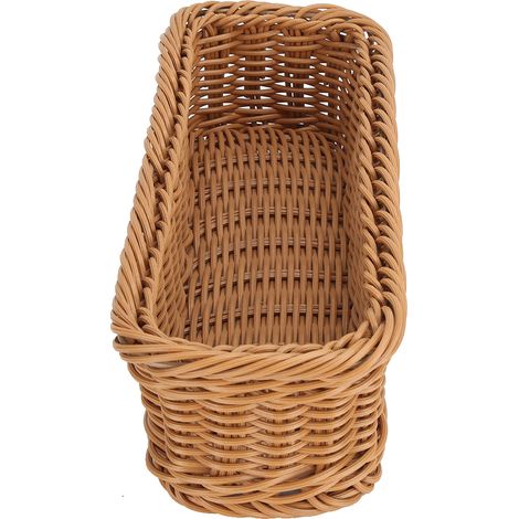 Panier de rangement pour couverts de bureau, porte-baguettes et fourchettes, organisateur pour la maison, l'hôtel et le restaurant, couleur café, taille L 300 x l 110 x H 70 mm (1/5)