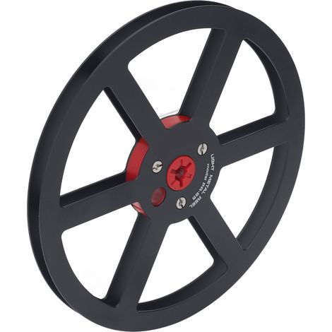 Bobine de bande magnétique vide 1/4" (7 pouces) professionnelle en alliage d'aluminium, 6 trous, pour machine d'ouverture, noire (1/5)