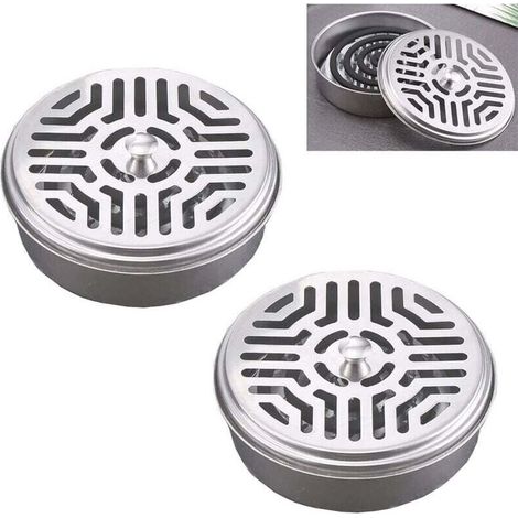 Ulisem2 Pièces Supports en Spirale de Moustiques en Acier Inoxydable, pour Bobines de Moustiques, Support Spirale Anti Moustique Bobine, pour Maison, Jardin, Camping, Pêche, Voyage, Extérieur (1/4)