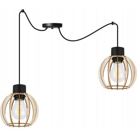 LAMPADA A SOSPENSIONE A LED MODERNA IN LEGNO (1/5)