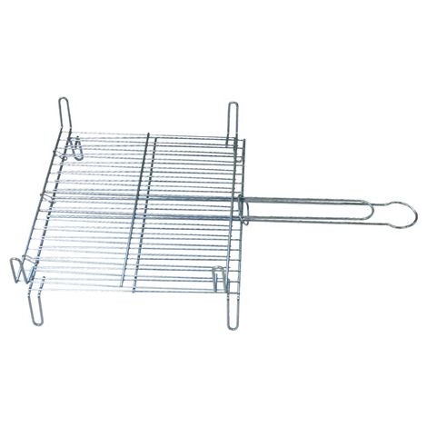 Parrilla doble acero inox 400x450mm