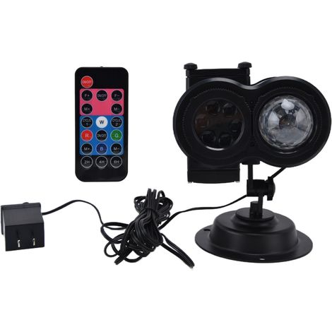 Projecteur LED avec télécommande, éclairage paysager et 12 diapositives pour décoration intérieure et extérieure (100-240 V US). (1/5)