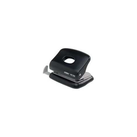Rapid fc20/4 Perforateur - jusqu'à 20 feuilles - 4 trous - perforations 5,5 mm - couleur noire.