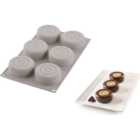 Mini-Silikonform in verschiedenen Farben zum Backen von Einzelportionen (1/3)