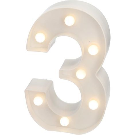 LED, Größe 3, Ambientebeleuchtung, weißer Kunststoff, Innendekoration (1/5)