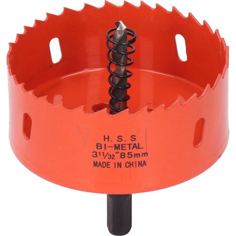 Scie cloche bimétallique en acier rapide, foret avec alésage pour bois et PVC, 85 mm / 3,35 pouces