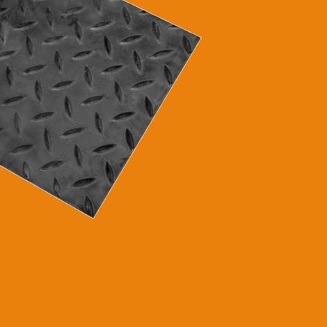Plaque acier larmé 3/5 mm – Largeur 100 cm – Longueur 200 cm – Texture antidérapante pour applications techniques (1/2)