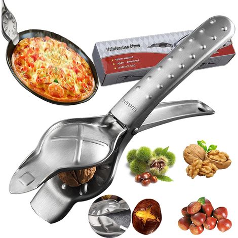 Apri-castagne in metallo, clip per castagne, taglia-castagne in acciaio, antiscivolo, resistente alle alte temperature, per noci, nocciole, mandorle, frutti di mare, friggitrice ad aria portatile, for (1/5)