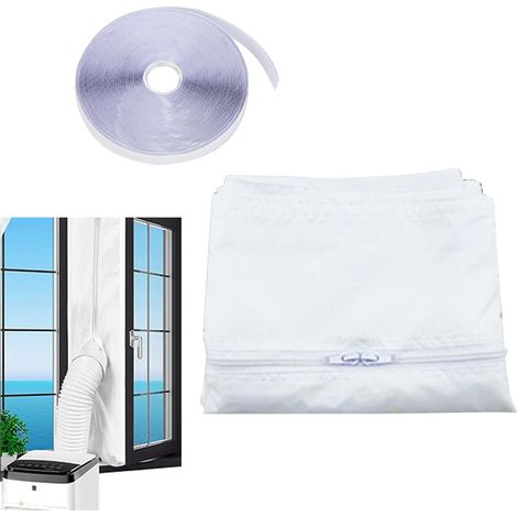Bande d'étanchéité pour fenêtre Kit souple résistant à la chaleur et Bande d'étanchéité isolante pour maison, bureau, dortoir, appartement, hôtel, climatiseur, sèche-linge, fenêtre à (1/5)