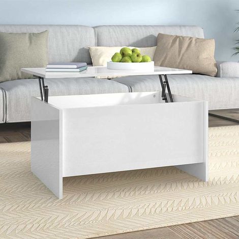 vidaXL Coffee Table High Gloss White 80x55,5x41,5 cm Engineered Wood (1/5)