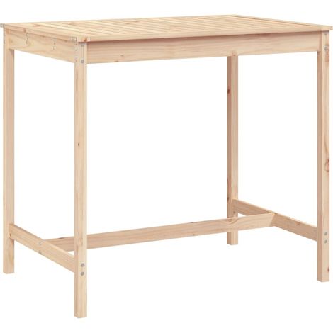 Maison Exclusive - Gartentisch 121x82,5x110 cm Massivholz Kiefer