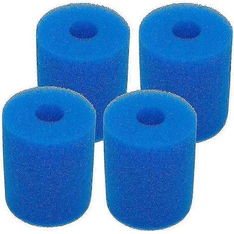 Lot de 4 éponges filtrantes pour piscine de type H, réutilisables et lavables, pour le nettoyage des spas et jacuzzis. Compatibles avec les éponges In-Tex de type H. (1/5)