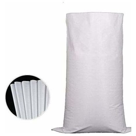 10 Pièces Sac à Gravats Ou Les Déchets de Jardin Sacs Tissés Blanc 60x100 cm,Sac Gravat de Grande Capacité,pour La Logistique Et Le Transport (1/5)