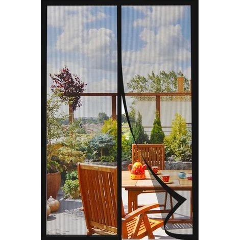 Porte de fenêtre magnétique Mosquito Net 110×220cm, Rideau d'insectes anti mouche, Rideaux de fenêtre magnétique sans perçage (1/4)