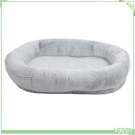 Lit pour chien humain - FAFEICY - 100 x 70 x 30 cm - Housse amovible lavable - Bords surélevés - Antidérapant (1/5)