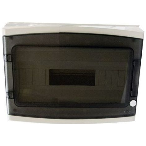 Quadro di distribuzione ermetico per montaggio a superficie, 12 moduli, sportello trasparente IP65 (1/4)