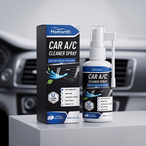 Reinigungsspray für Auto-Klimaanlagen (Duft: Grüner Tee) – Tägliche Reinigung für Auto-Klimaanlagen, frisch und duftend – 60 ml -- BIEMMEDUE (1/5)