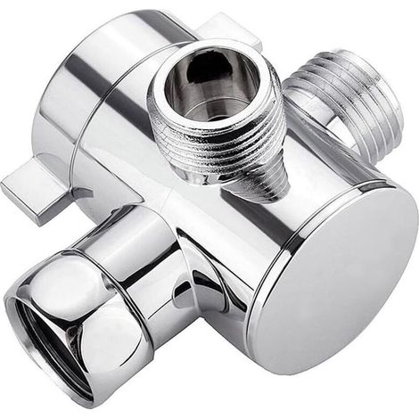 Vanne de Dé,rivation de Douche à, 3 Voies G1/2in Multi-Fonction Sé,parateur d'eau Adaptateur Douche Accessoire Pomme Douche Piè,ce de Rechange pour Salle de Bain (1/5)