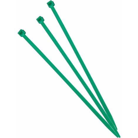 Lot de 100 serre-câbles en nylon vert 4,5 x 200 mm pour sécuriser les câbles et trier les installations électriques.