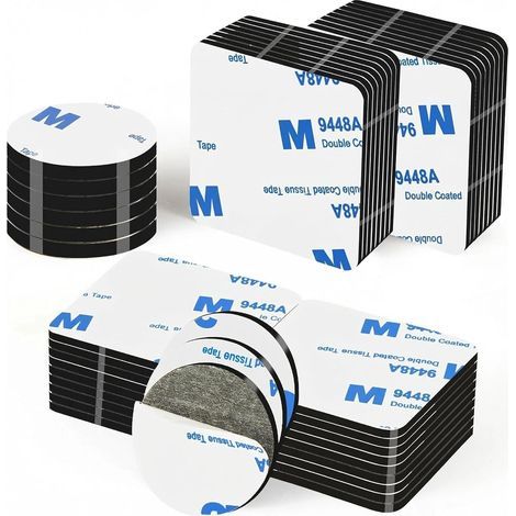 Hochleistungs-Doppelseitiges Klebeband, doppelseitiges Klebeband zur Wandmontage, 80 wasserdichte ovale Pads (4 x 3 cm), extrem starkes, ablösbares doppelseitiges Schaumstoffklebeband, Aufhängungsband (1/5)